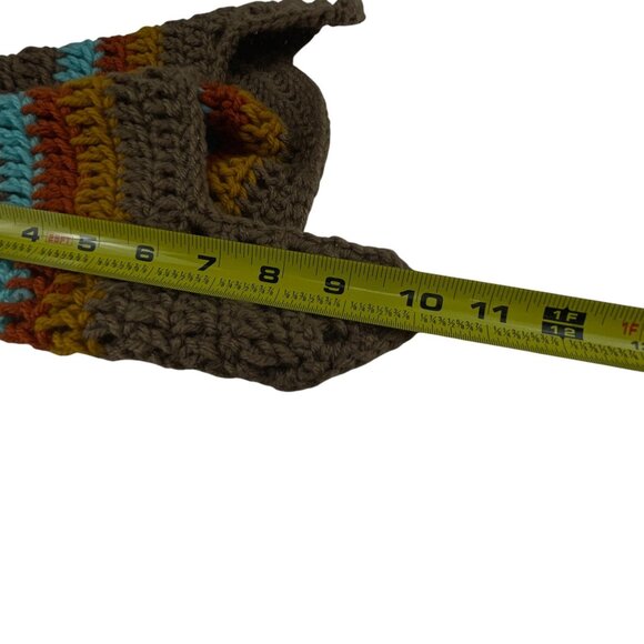 Handmade Crochet Knitted Earflap Hat Colorful Stripes For Kids Winter Warm - Picture 5 of 9